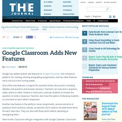 Google Classroom Adds New Features