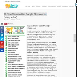 20 New Ways to Use Google Classroom [infographic]