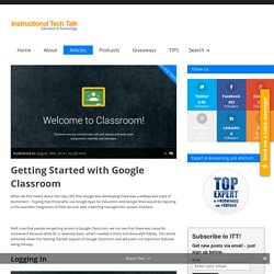 Getting Started with Google Classroom