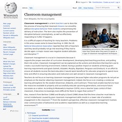 Classroom management - Wikipedia