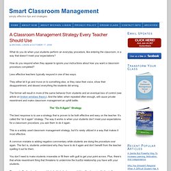 A Classroom Management Strategy Every Teacher Should Use