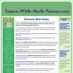Classroom Math Games That Kids Will Love That Make Learning Math Fun.