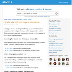 How to use text sets in your classroom – Newsela