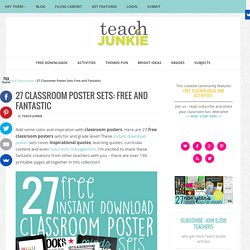 27 Classroom Poster Sets: Free and Fantastic