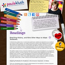 Rewriting History, and Nine Other Ways to Adapt Textbooks // Paula Kluth: Toward Inclusive Classrooms and Communities
