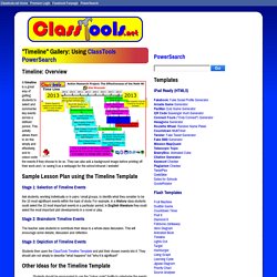 ClassTools.net: Create interactive flash timeline tools / games for education