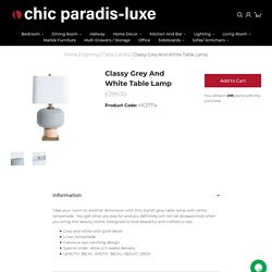 Buy Classy Grey And White Table Lamp in UK