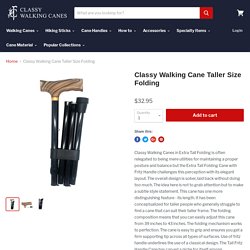 Classy Walking Cane Taller Size Folding