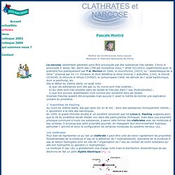 clathrates et narcose
