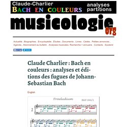 Claude Charlier : les fugues de Jean-Sébastien Bach