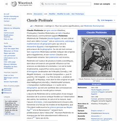Claude Ptolémée (90 168)