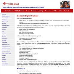 English grammar - clauses in sentences. - Waylink English