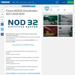Claves NOD32 Actualizadas 2017 2018 2019 - Hazlo tu mismo