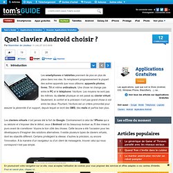 Quel clavier Android choisir :10 claviers