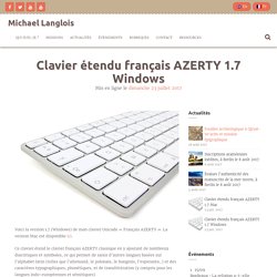 Clavier étendu français AZERTY 1.7 Windows – Michael Langlois