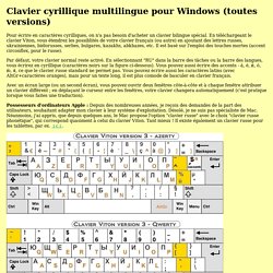 Clavier multilingue cyrillique pour Windows