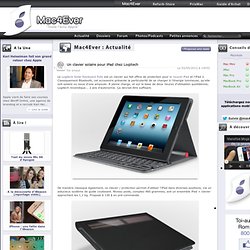 Un clavier solaire pour iPad chez Logitech