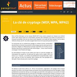 La clé de cryptage (WEP, WPA, WPA2)