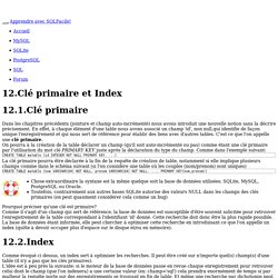 Clé primaire et Index - SQL Facile!