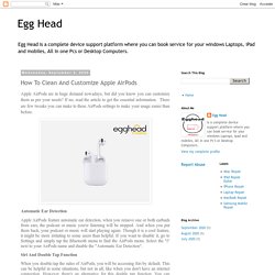 Egg Head: How To Clean And Customize Apple AirPods