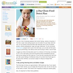 3 Day Clean-Food Detox Plan