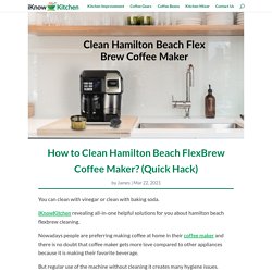How To Clean Hamilton Beach FlexBrew Coffee Maker