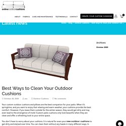 Best Ways to Clean Your Outdoor Cushions