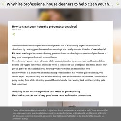 How to clean your house to prevent coronavirus?