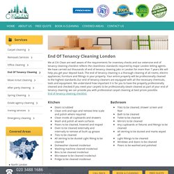End of Tenancy Cleaning Prices
