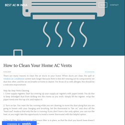How to Clean Your Home AC Vents