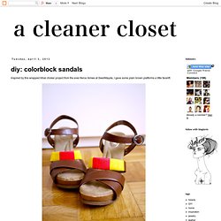 diy: colorblock sandals