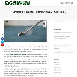 Top Carpet Cleaner Company near Naples, FL