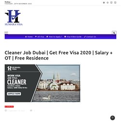 Cleaner Job Dubai