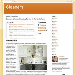 Very Affordable Cleaning Service in Amsterdam