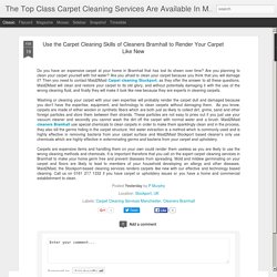Use the Carpet Cleaning Skills of Cleaners Bramhall to Render Your Carpet Like New