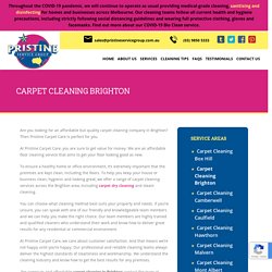 Carpet Cleaning in Brighton - Pristine Carpet Cleaning Melbourne