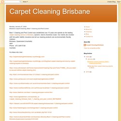 Carpet Cleaning Brisbane: Brisbane Carpet Cleaning