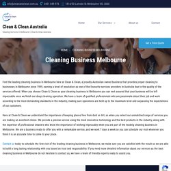 Hire Cleaning Business Melbourne Service