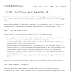 Septic Tank Cleaning in Columbia, SC