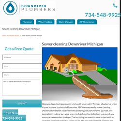 Sewer cleaning Downriver Michigan – Plumbers Downriver – Experts in plumbing in Downriver, MI