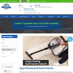 Carpet Cleaning South Eastern Suburbs -Steam Cleaning, Couch Cleaning