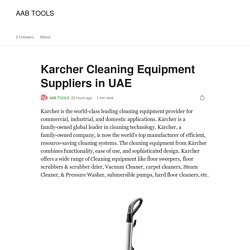 Karcher Cleaning Equipment Suppliers in UAE
