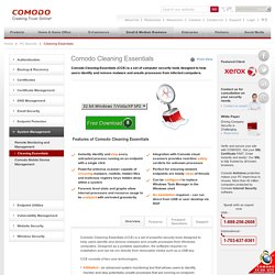 Outil de supression de virus Comodo Cleaning Essentials