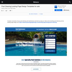 Pool Cleaning Landing Page Design Templates for sale on Behance