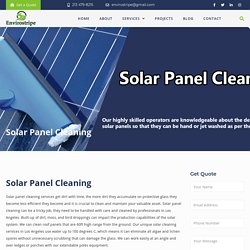 Solar Panel Cleaning and Maintenance Los Angeles