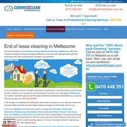 End of lease Cleaning Melbourne