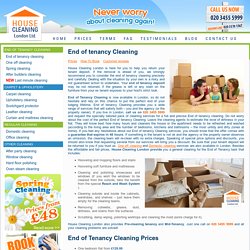 End of tenancy cleaning in London performed by Expert cleaners
