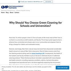 Why Should You Choose Green Cleaning for Schools and Universities?