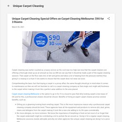 Unique Carpet Cleaning Special Offers on Carpet Cleaning Melbourne: $90 for 3 Rooms