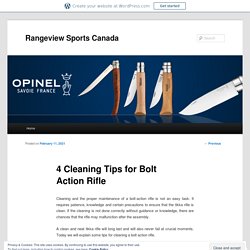 4 Cleaning Tips for Bolt Action Rifle